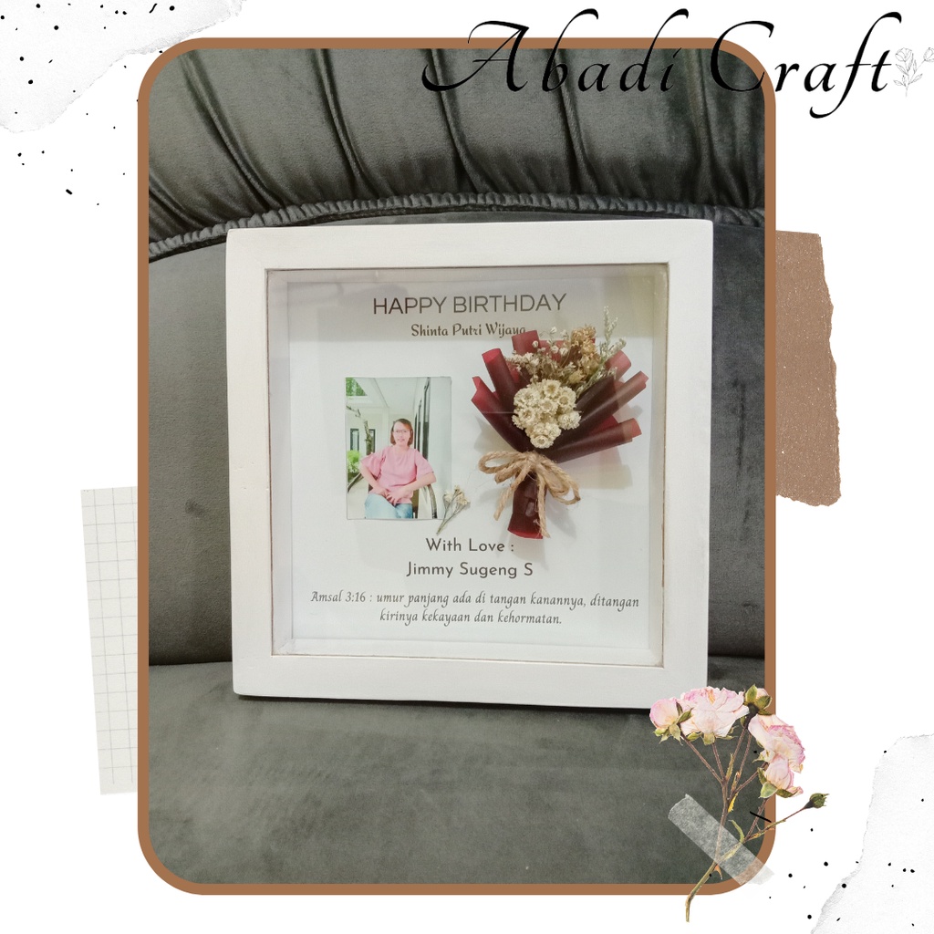 

Pola Mini Bouquet In Frame 3D / Gift /Hampers/ Kado wisuda/ Dekorasi dinding/ hari ibu