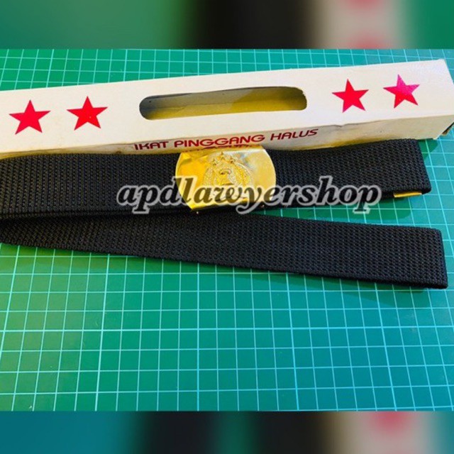 Belt Sabuk POLRI Polisi Tali Pinggang Ikat Pinggang POLRI Kuningan ORIGINAL
