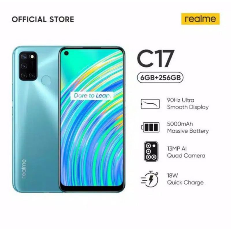 HP REALME C17 RAM 6 ROM 256 NEW BLUE GREEN.