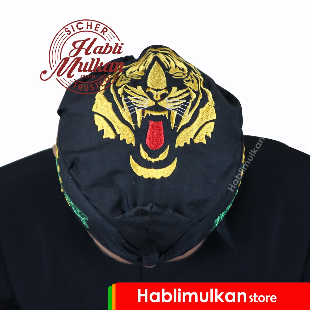 Iket Blangkon Cirebon Sunda Jawa Bordir Nahdlatul Ulama (NU) Macan HM-97 Totopong-Udeng-Bendo-Peci