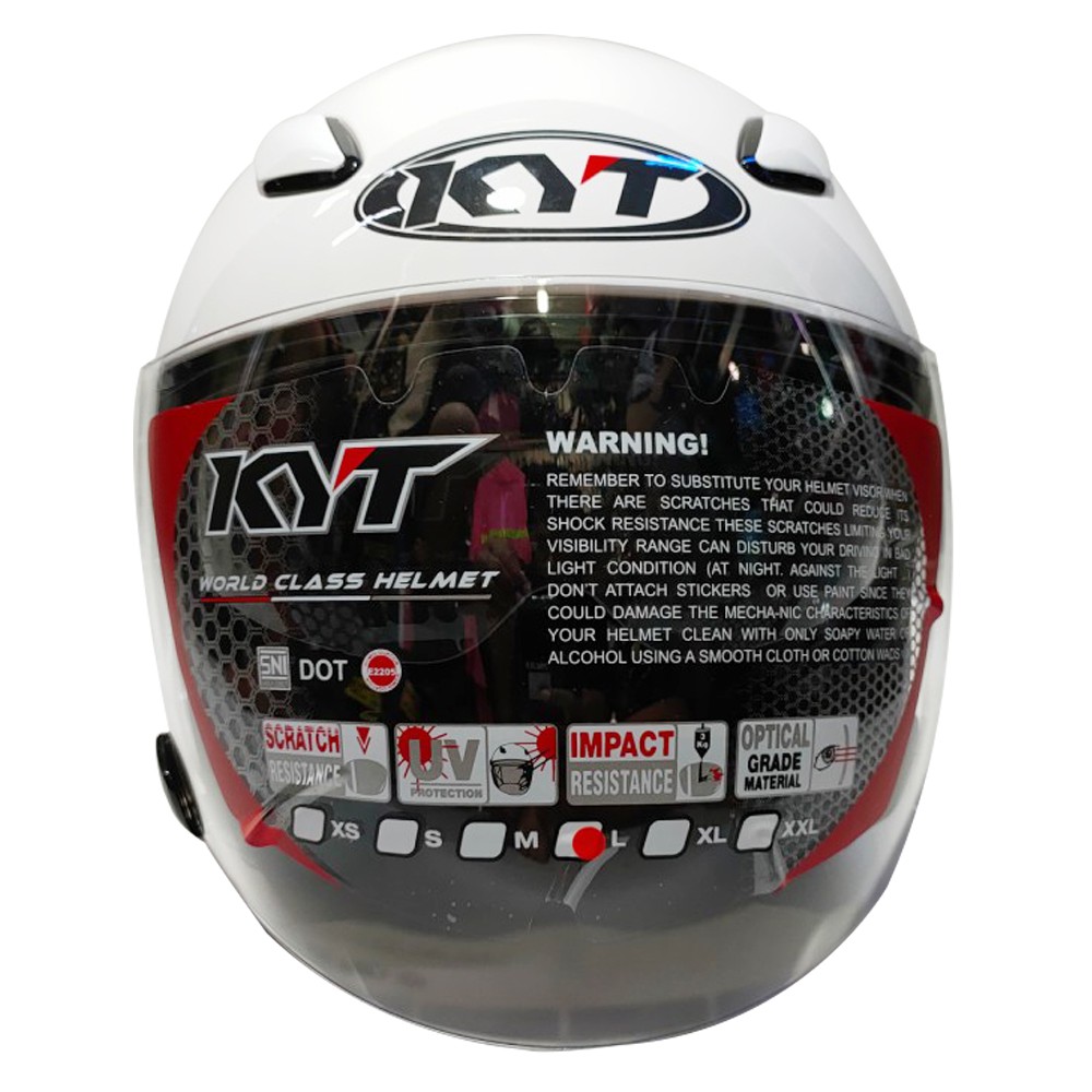 HELM KYT DJ MAXI SOLID - WHITE