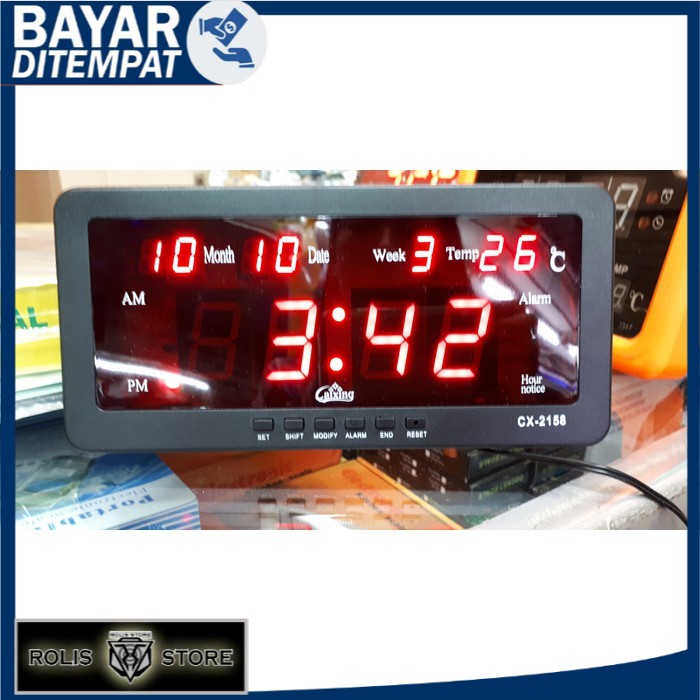 BISA COD MURAH Jam Dinding Led Digital Caixing 2158