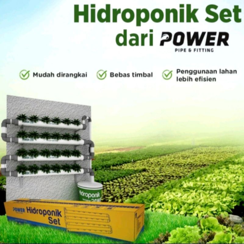 Hydroponik set merk power (exclude pompa)