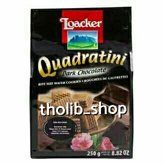 

wafer loacker quadratini dark chocolate 250gr