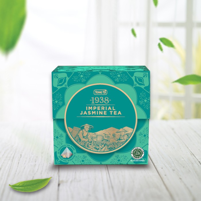 

teh-daun- tong tji pyramid, imperial jasmine tea ( pyramid tea bag/ teh celup ) -daun-teh.