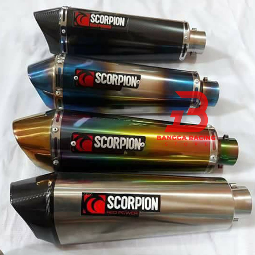 Knalpot Racing Scorpion Red Power, Silencer Only