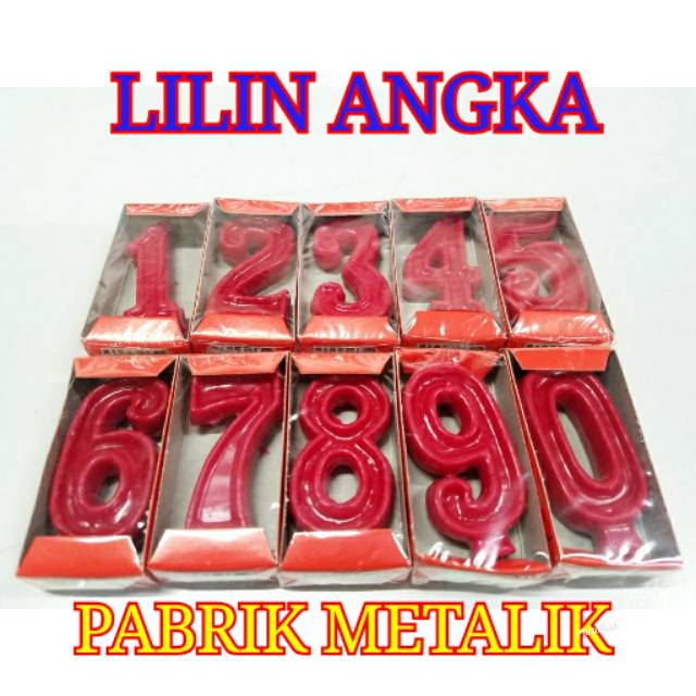 Lilin Angka Merah / Lilin Ulangtahun Merah