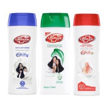 ^ KYRA ^ Lifebuoy Shampo Botol Shampoo Anti Ketombe Rambut Rontok Kuat Berkilau Lifeboy Lifebouy - Netto 170 ml