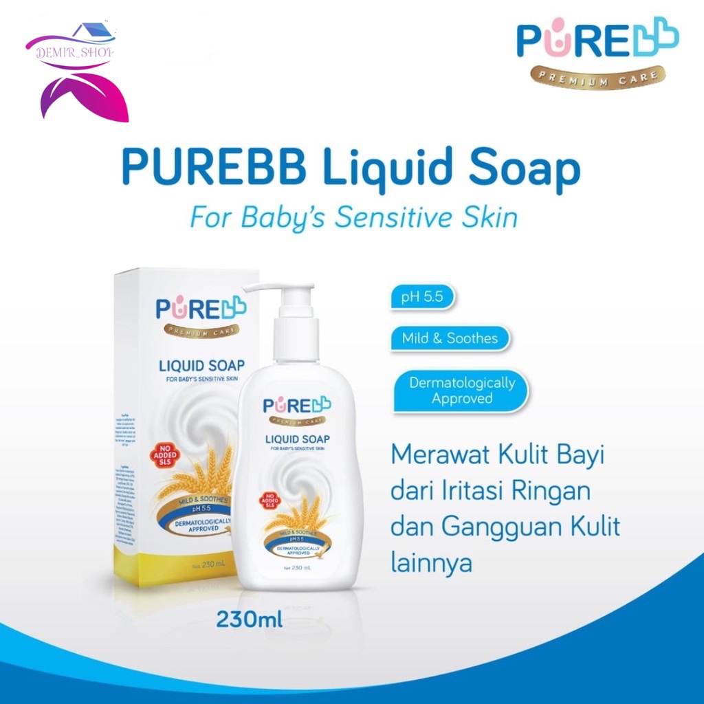 Pure Baby Liquid Soap 230 mL Merawat Kulit Bayi dari Iritasi