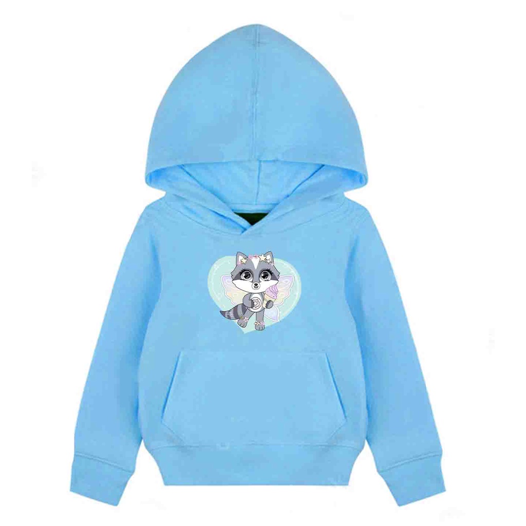 Hoodie Anak Raccon Sweater Pakaian Fleece M - XL