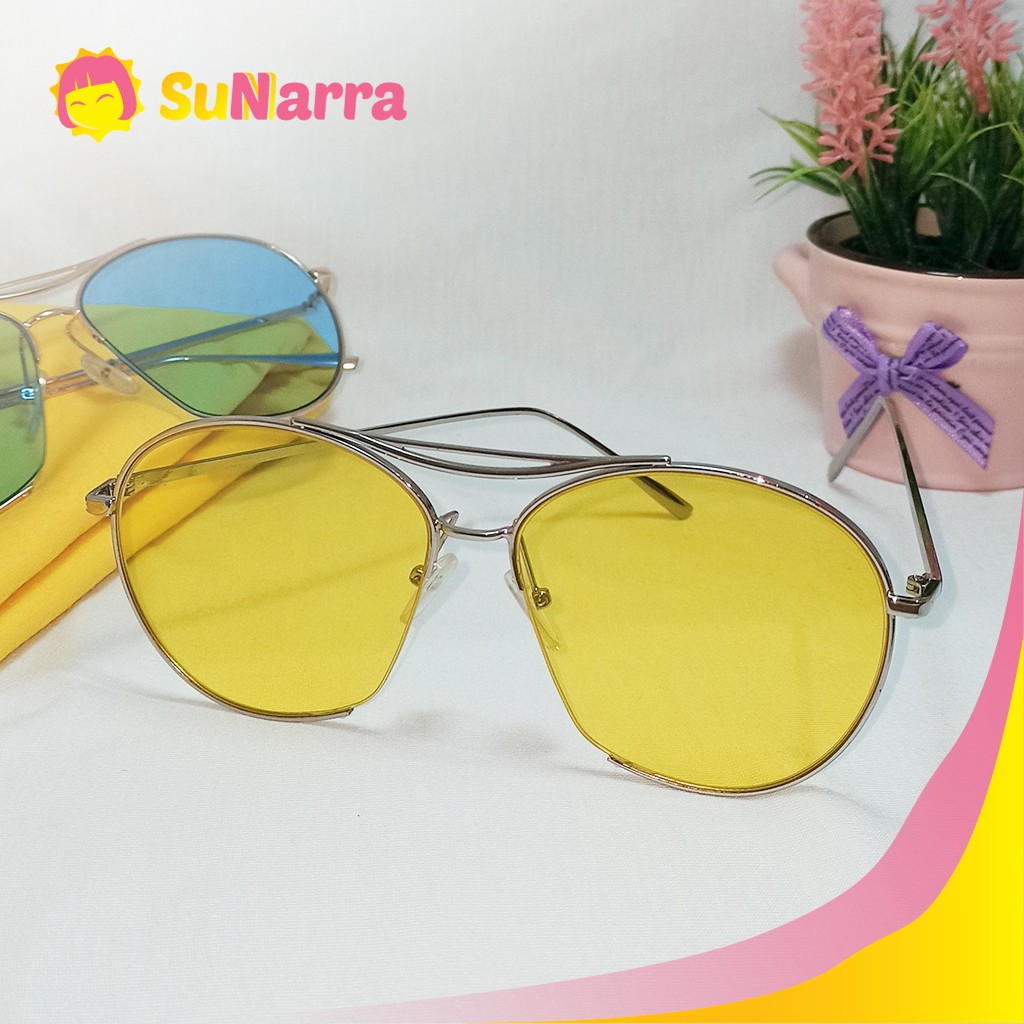 Kacamata Fashion Anti UV Aviator Pria Wanita GAcc #3