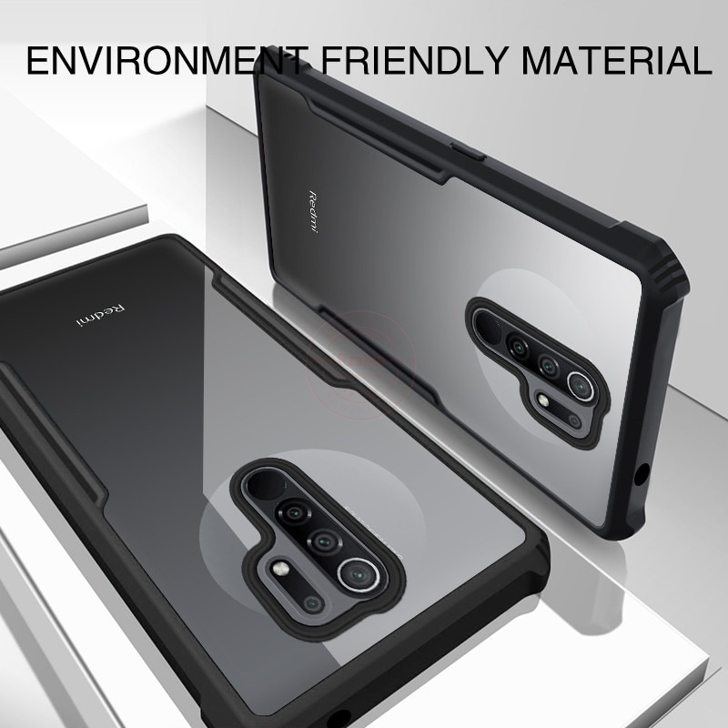 Case XIAOMI REDMI 9 Armor Fusion Transparent Casing Free Skin Carbon 3D