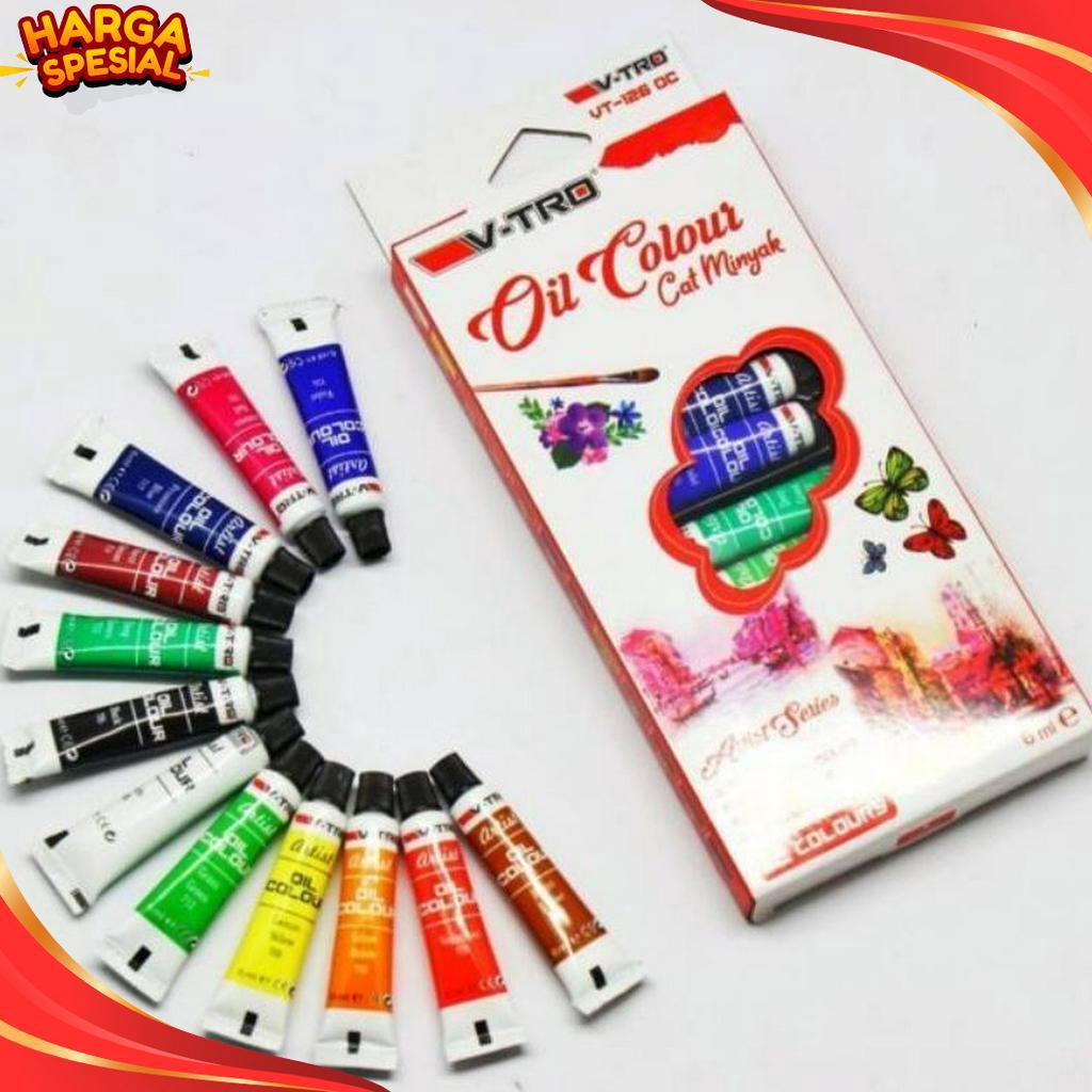 

LIMITLESS Cat Minyak VTro VT126OC Set 12 Warna 6Ml Oil Colour