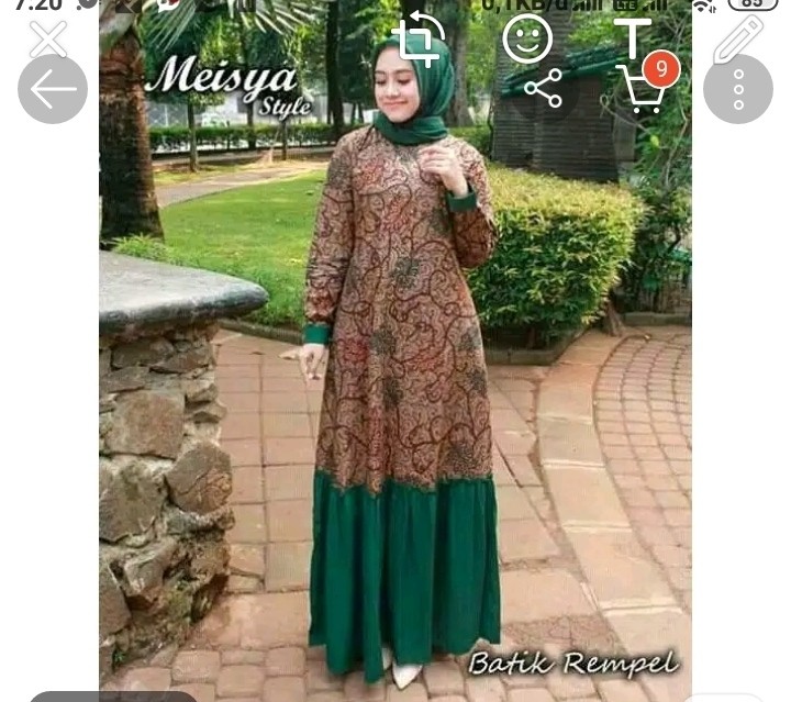 Gamis Batik Manggar,padi,sekar,cantik, Kubis,kupu,padi,daun