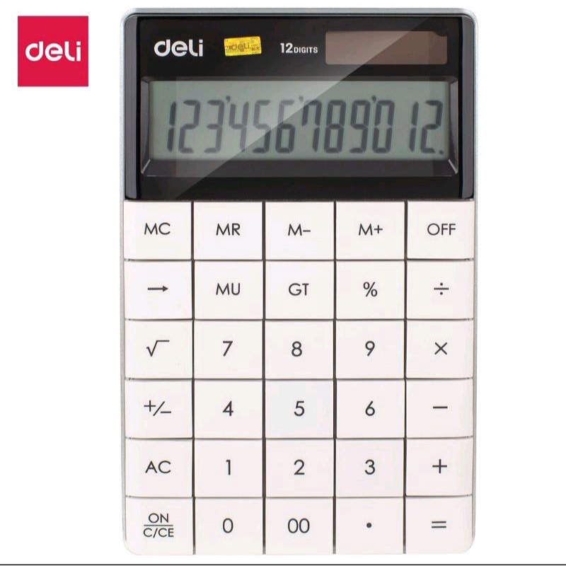 

Calkulator Deli E1589 Calculator/Kalkulator White (Desktop Kalkulator Fancy keren)