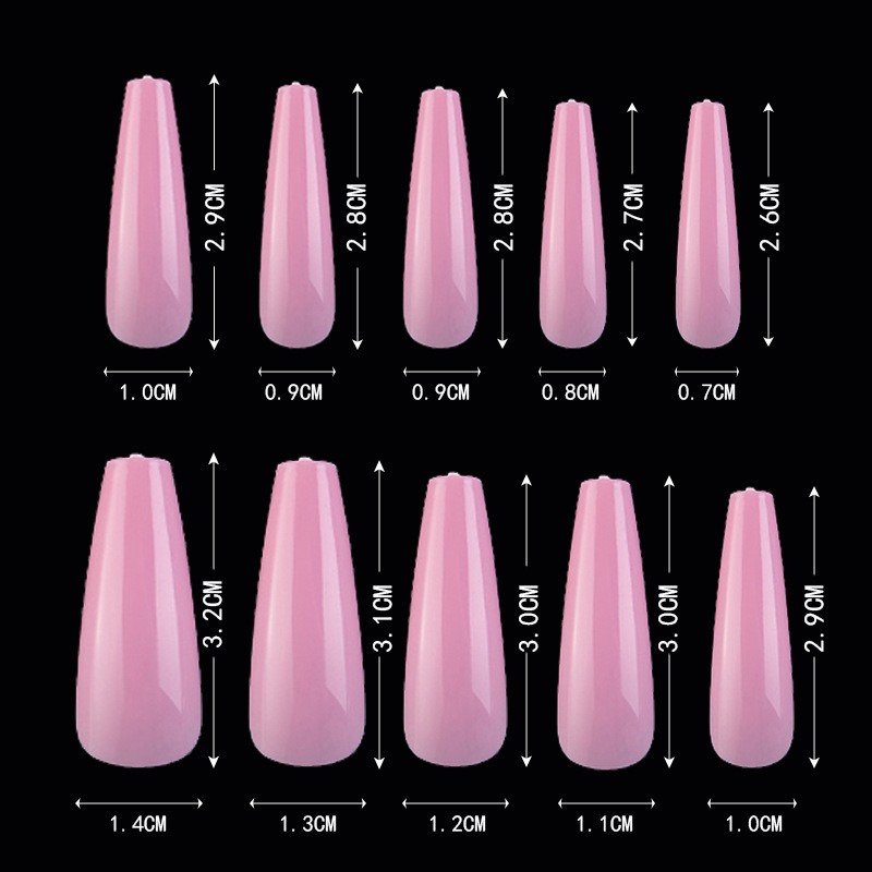 1kotak 100PCS Warna-Warni Kuku Palsu Cakupan Penuh Lem Kuku Palsu Seni Kuku Palsu Akrilik DIY Nail Art Dekorasi