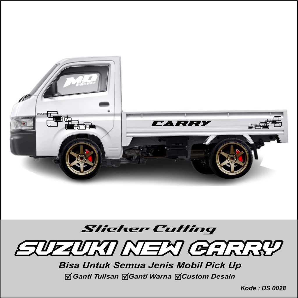 STICKER CUTTING MOBIL PICKUP NEW CARRY TERMURAH