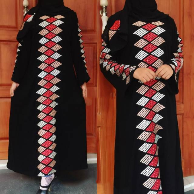 Abaya Gamis Jubah Bodir Wajik Arab Saudi Dubai Wanita Premium