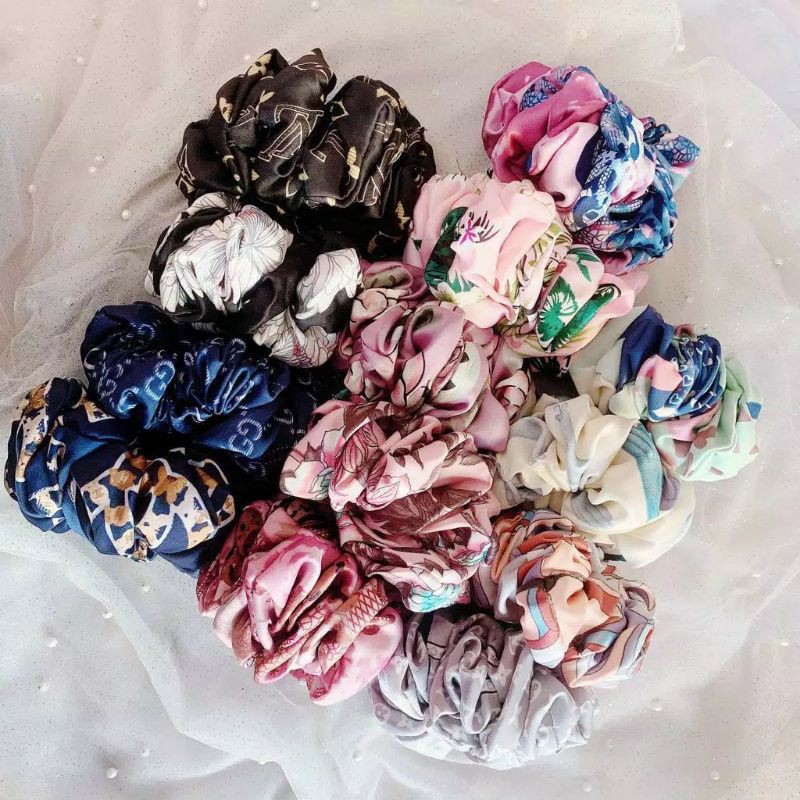 SCRUNCHIE - CEPOL - IKAT RAMBU POLOS DAN MOTIF