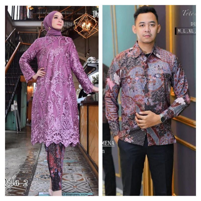 SETELAN TUNIK KEBAYA BRUKAT//BRUKAT COUPLE//KEMEJA COUPLE//KEBAYA BRUKAT SERAGAMAN