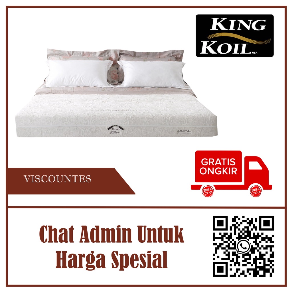 Springbed Matras Kasur Kingkoil Viscountes Full Latex