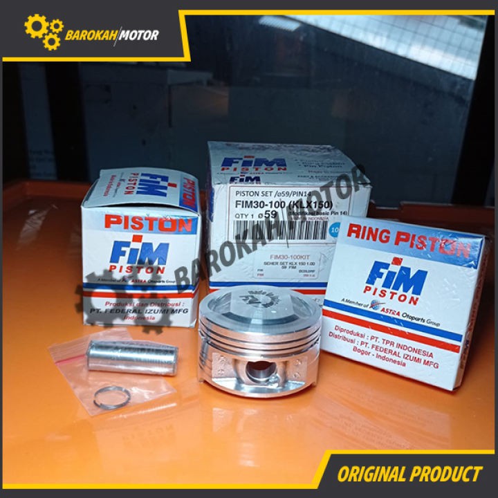 Piston kit seher set KLX FIM size 58 58.5 59 59.5 60, 61 62 63 64 pen 14 FIM-3