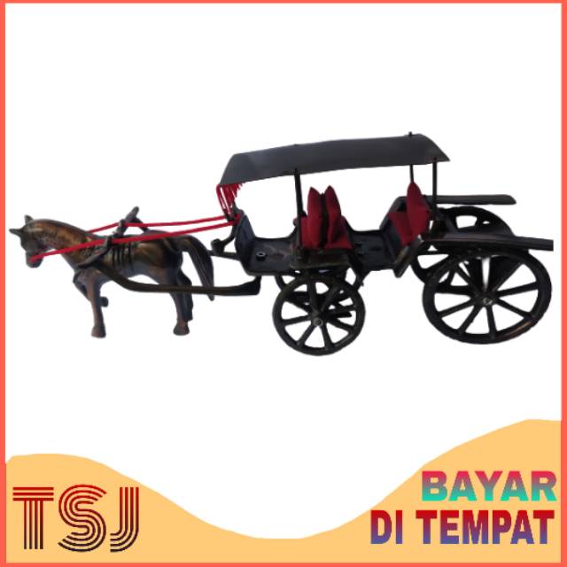 Miniatur Delman Kereta Kuda Bahan Besi