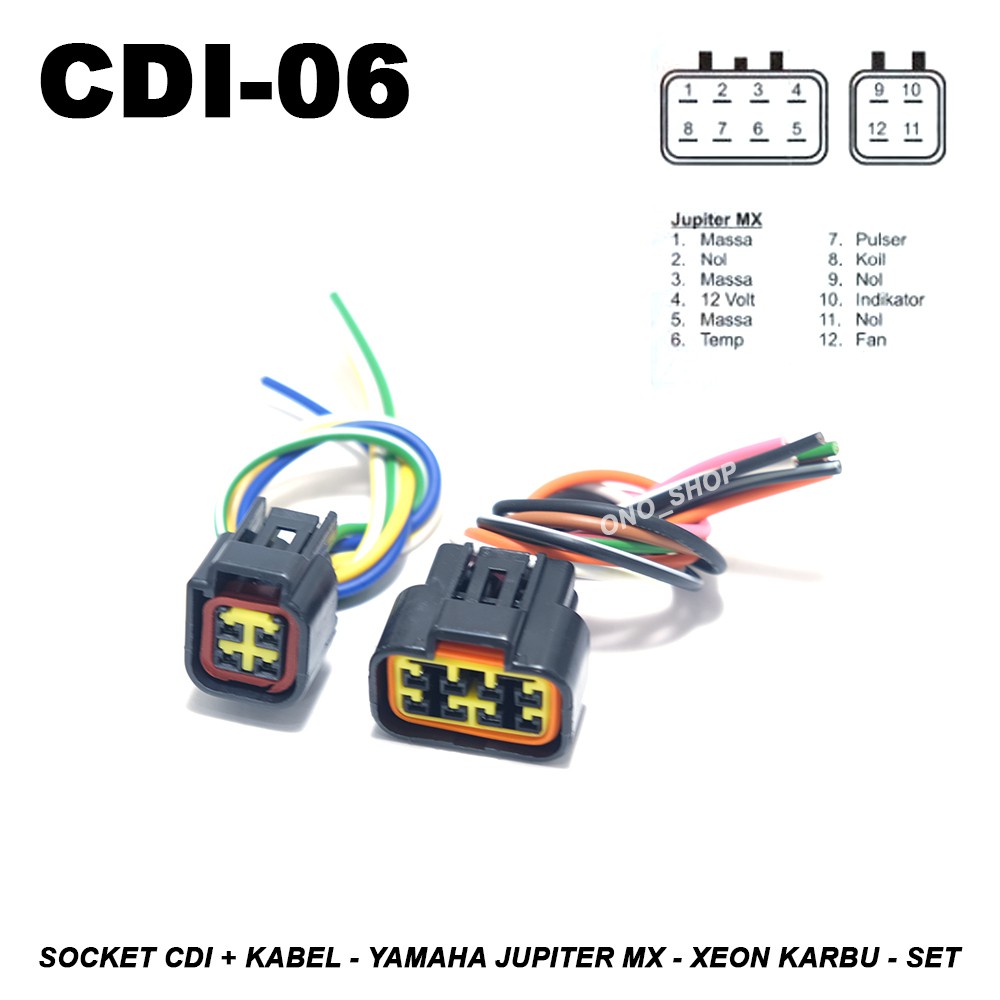 Socket CDI + Kabel - Yamaha Jupiter MX - Xeon Karburator - Set