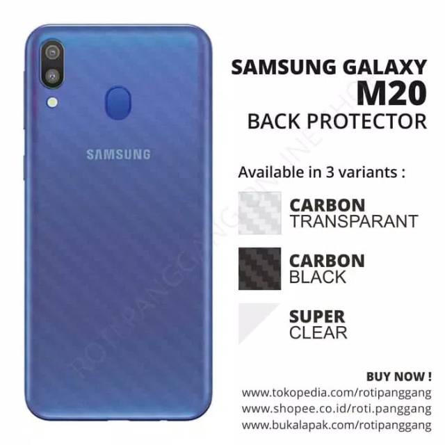 Samsung Galaxy M11 M20 M30 M21 M30S Anti Gores BacÄ· Carbon