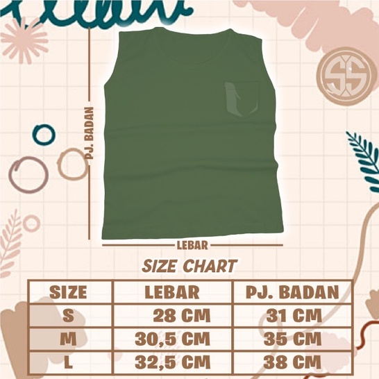 Second Star Baju Kaos Distro Anak Laki laki Perempuan Premium Singlet Anak- Sleveeless Pocket Tees (1-3 Tahun) - AMR170