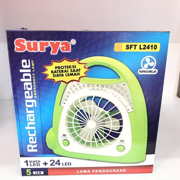 Surya Lampu Emergency + Kipas SFT L 2410