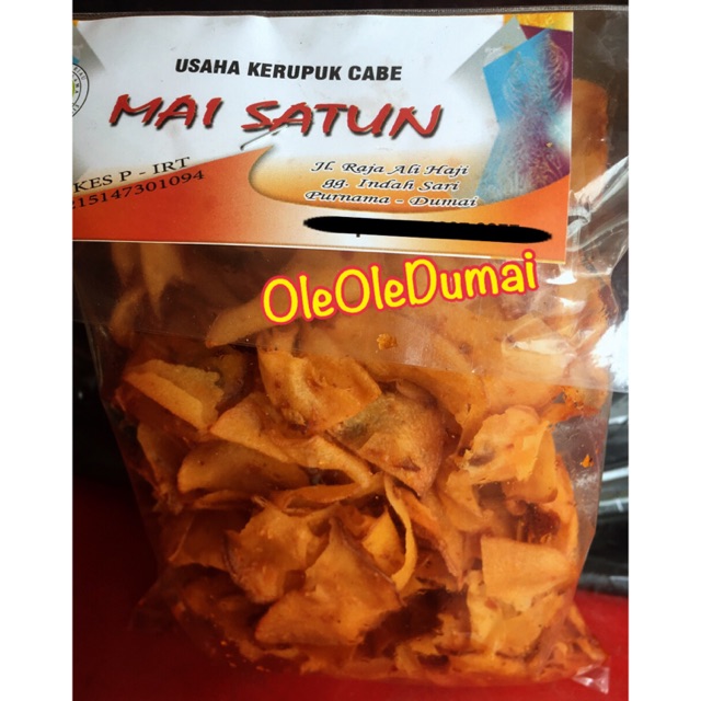 

Kerupuk / Keripik Cabe Maisatun dan Kerupuk Cabe Jumi Dumai