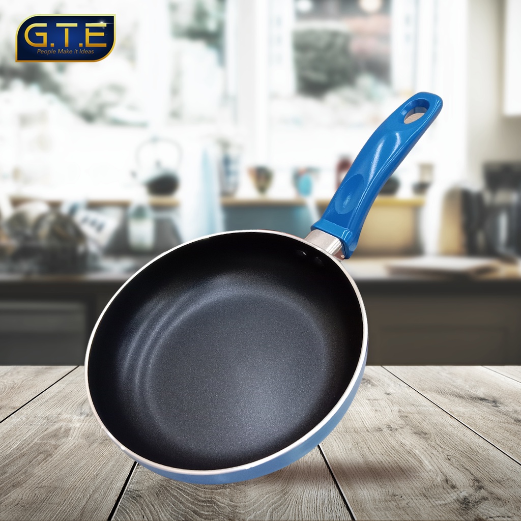 GTE| Frypan TEFLON Anti Lengket Diameter 18CM Granite Coating / Granite Wajan / Super Pan Wok 18 cm