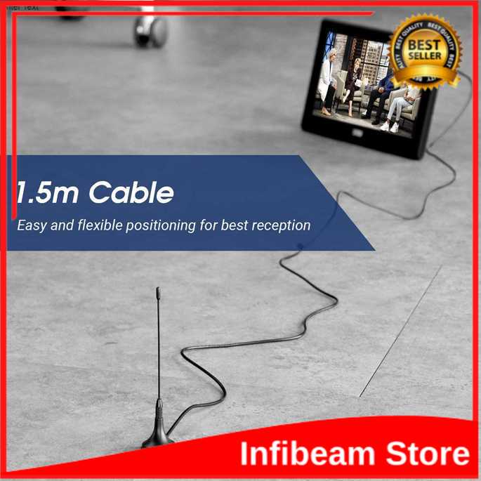 DVB-T2 Digital Antena 1.5 dBi Kabel 1.5 m - DTA180 ATAU ATAU Antena Tv Digital Indoor Dalam Ruangan 