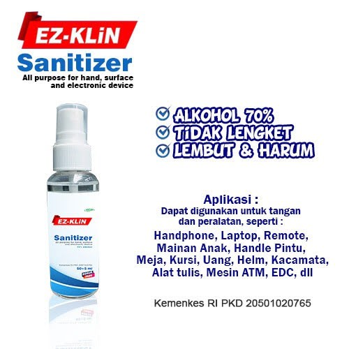 EZ-KLIN/SANITIZER/HANDSANITIZER