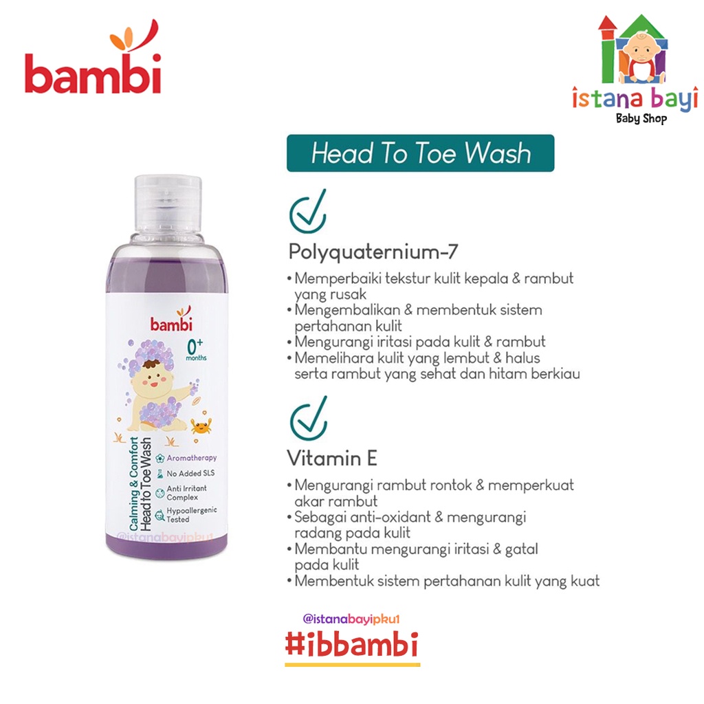 Bambi Calming &amp; Comfort Head To Toe Wash 200ml