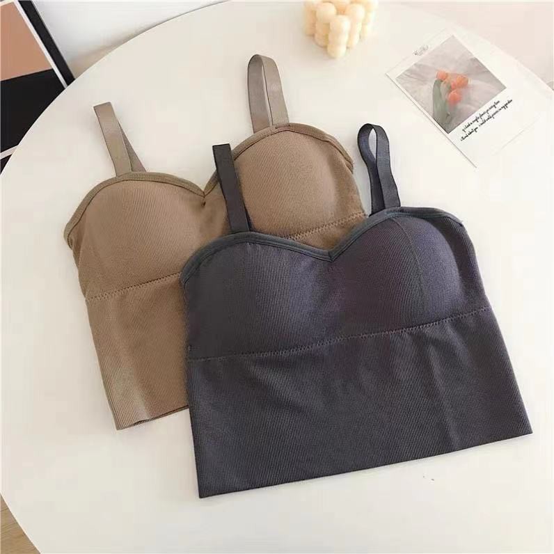 Sayishop Tank Top Bra / Tanktop Polos Elastis High Quality Crop Top Inner Kaos Tangtop-7