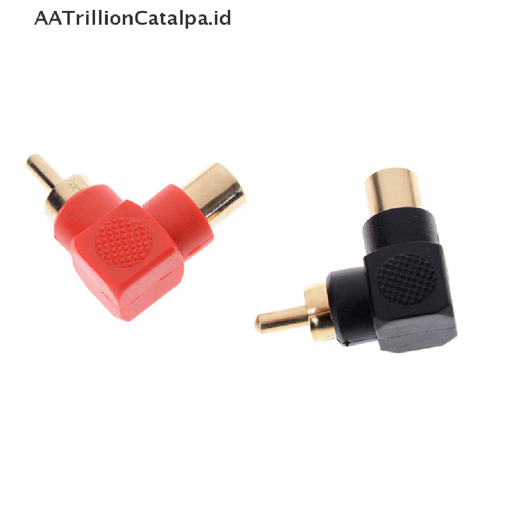 1pc Adapter Konektor Plug RCA Male Ke Female Sudut Kanan 90 Derajat Untuk Handphone