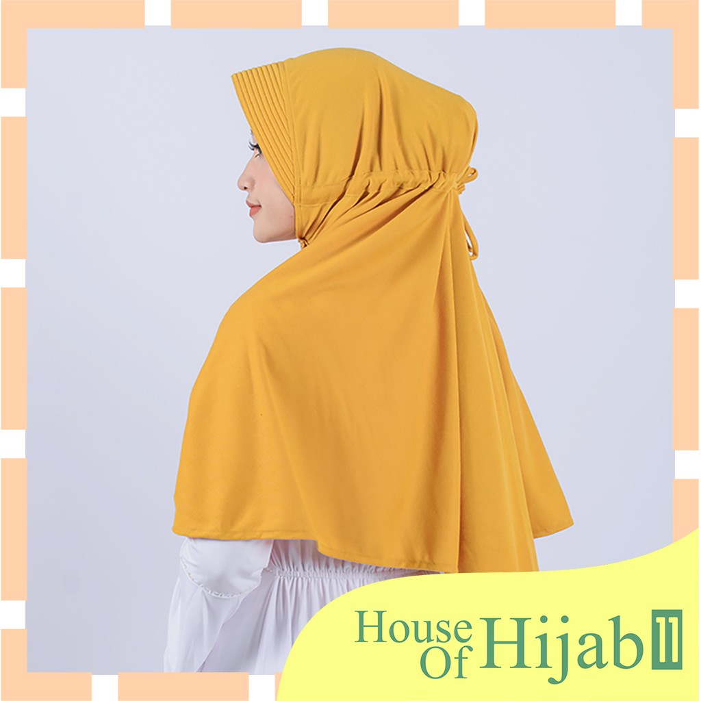 PROMO Terlaris..Hijab Serut Santai Size M - Jilbab Homestatis - Khimar Instan Serut Belakang