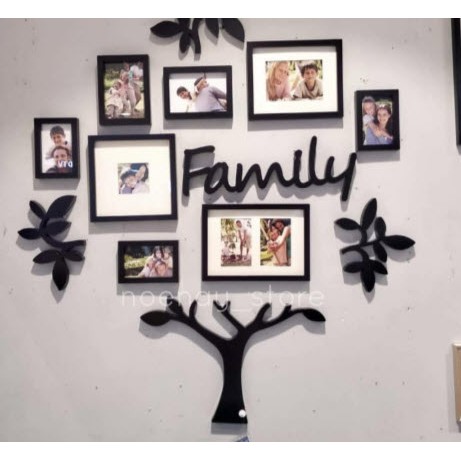 Frame Bingkai Foto Set 13 Pcs Kompilasi Family Tree - Hitam