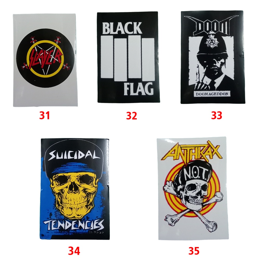 Stiker Musik  Sticker Band Anti Air Graftac (BEBAS PILIH MOTIF)-3
