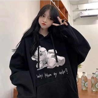 JUMPER WANITA OVERSIZE WHE KILLOM BEAR /// HOODIE WANITA KOREAN STYLE PREMIUM SIZE M TO XXL FLEECE TEBAL KEKINIAN TERBARU''