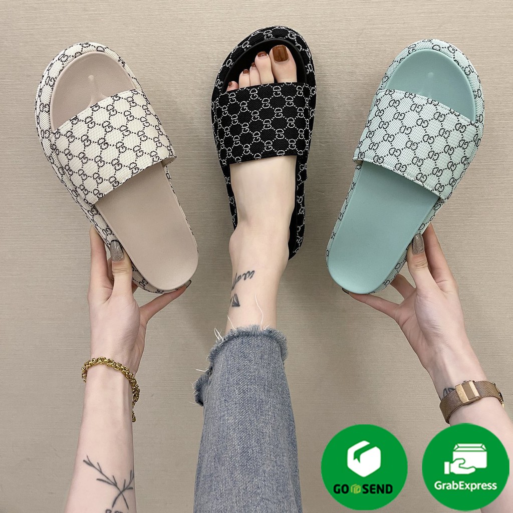 COD BAYAR DITEMPAT!!! 0147 Mesh Printing Slippers