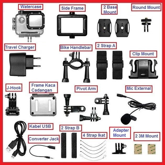 Paket Ultimate 36 in 1 Brica Bpro 5 AE Mark 2s Action Camera Original Garansi-1