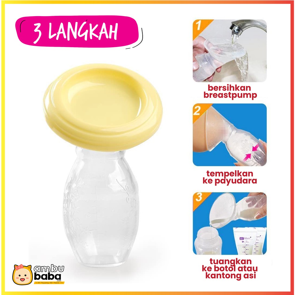 Silicone Breast Pump Pompa ASI Manual Milk Saver Collector Penampung ASI