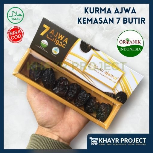 Kurma Ajwa 7 Butir Kurma Ajawat Kurma Ajwa Madinah Organik Premium Dates Ajwa Aliyah