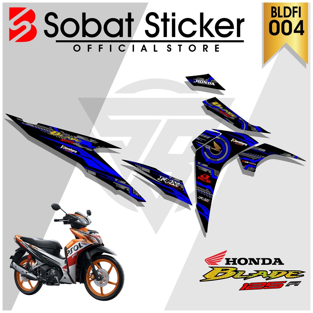 STRIPING BLADE 125 FI - STRIPING VARIASI HOLOGRAM CROME VINYL HONDA BLADE 125 FI 004