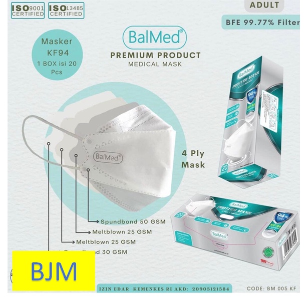 Balmed Masker Medis KF94 4 Ply - Earloop isi 20 pcs