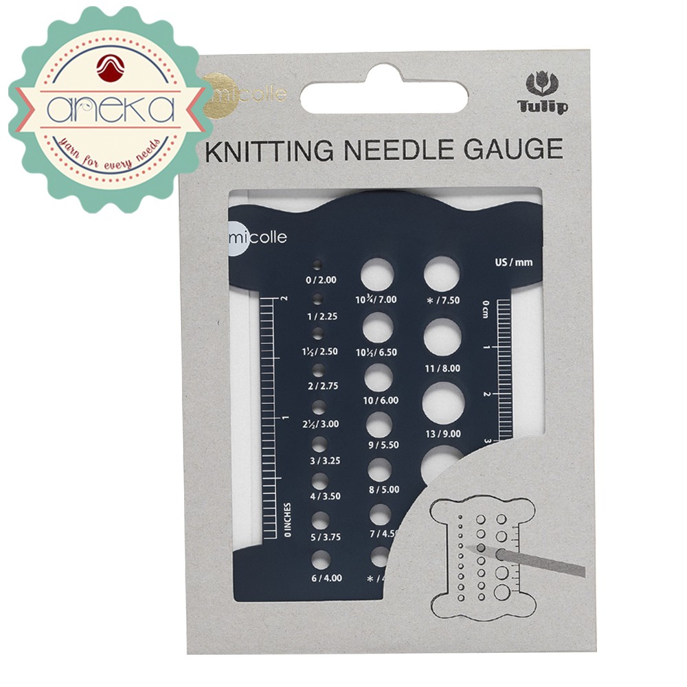 Alat Ukur Jarum Rajut / Knitting Needle Gauge Tulip Amicole