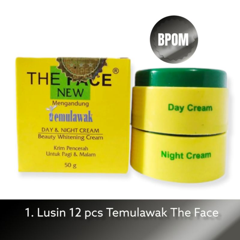 12 pcs Cream Temulawak The Face Bpom | LUSINAN